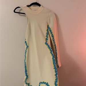 PH5 Light Blue & Cream Long Sleeve Dress 👗 Like New - Authentic